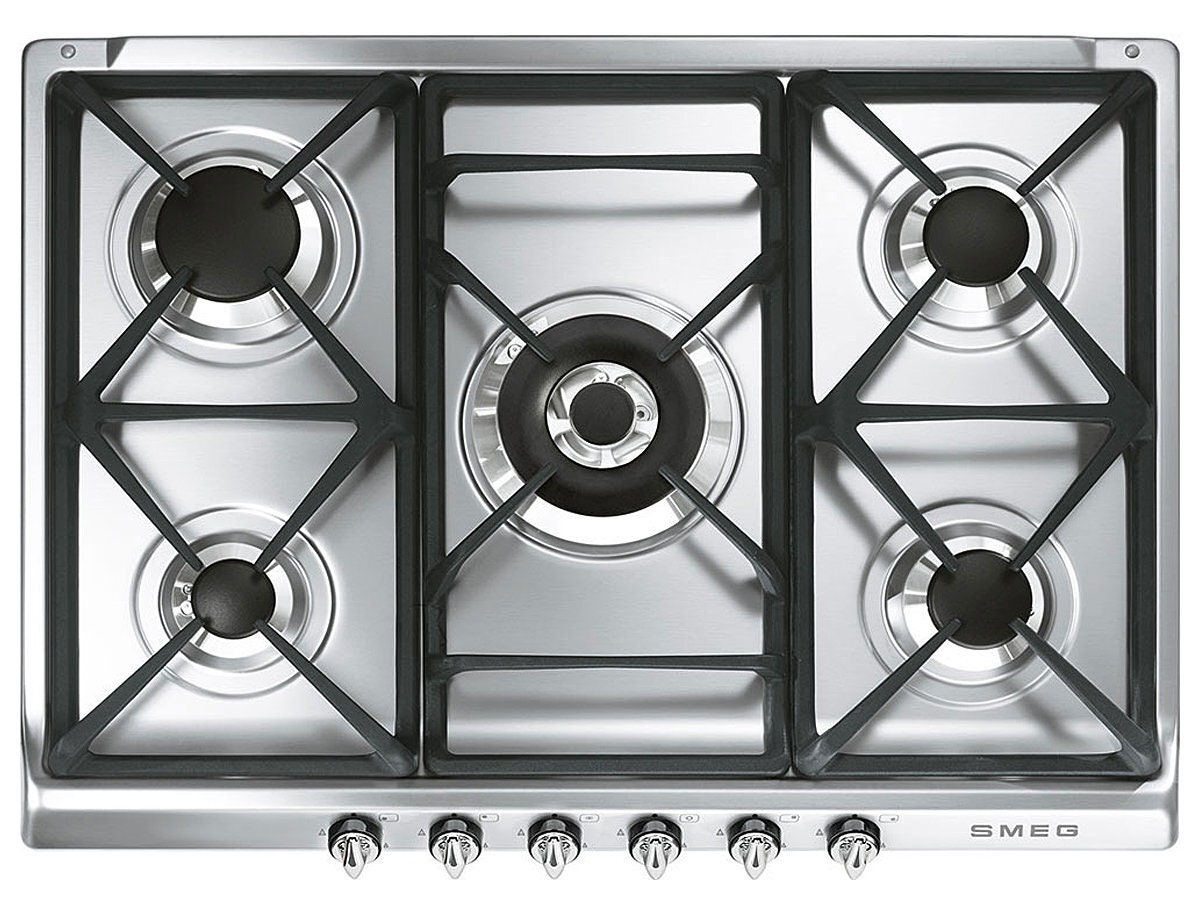 Smeg SRA975XGH 70cm Victoria Aesthetic Natural Gas Cooktop