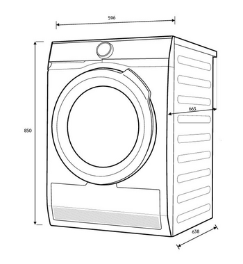 AEG 9000 Series 9kg Heat Pump Dryer with ProSteam and 3D Scan T959M6ORS – gallery image 5