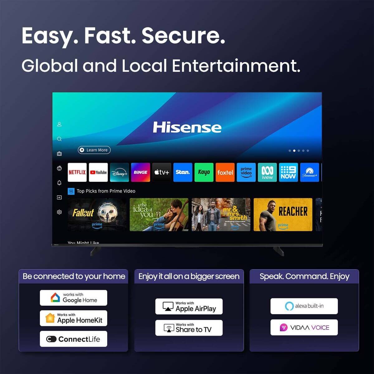 Hisense 50 Inch Q6QAU 4K Smart QLED TV 50Q6QAU [2025]