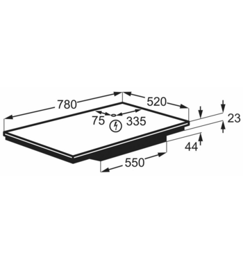 AEG 80cm Pure Induction Cooktop - Black IPE84531FB