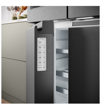 Westinghouse 609L Quad Door Fridge with Ice and Water Door Dispenser Matte Black WQE6170BB