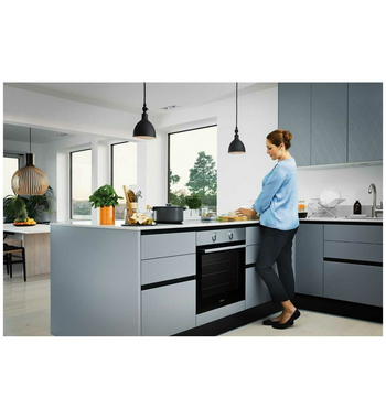 Chef 60cm Multi Function Fan Forced Electric Built-In Oven Stainless Steel CVE612SB