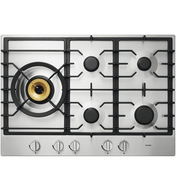 ASKO 75cm Natural Gas Cooktop with Super Flex Wok Burner Stainless Steel HG1776SD