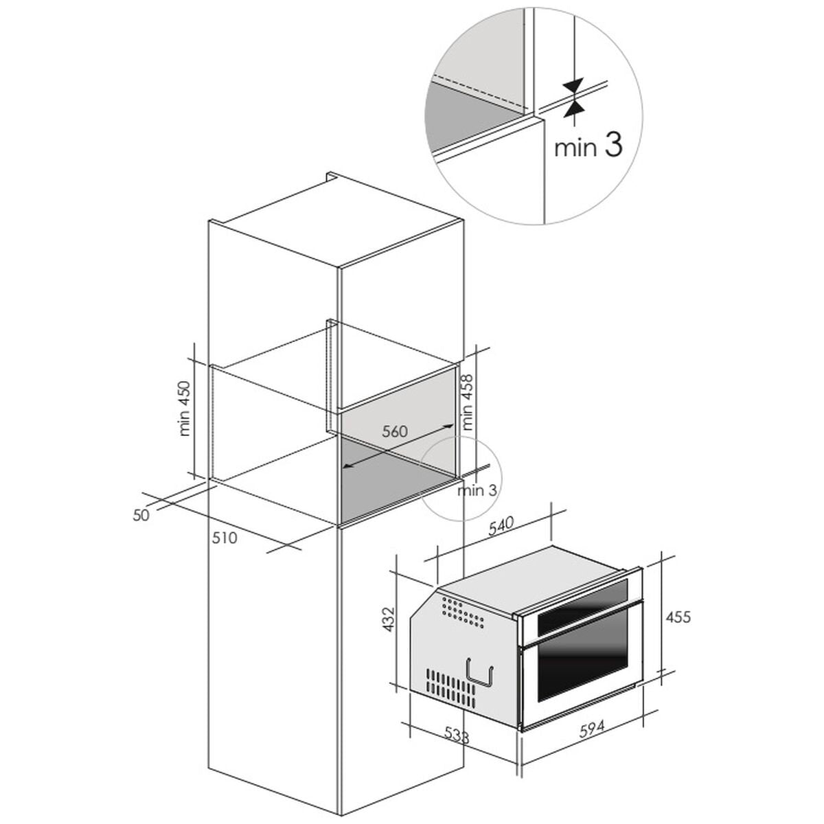 Artusi 60cm Built In Combination Steam Oven Matte Black ACS45MB — product image 2