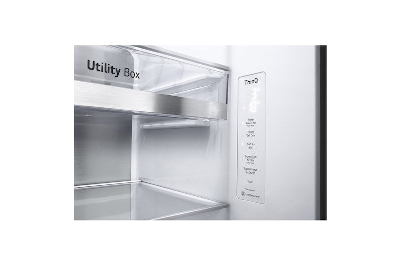 LG 635L Side By Side Fridge Stainless Steel GS-D635PLC